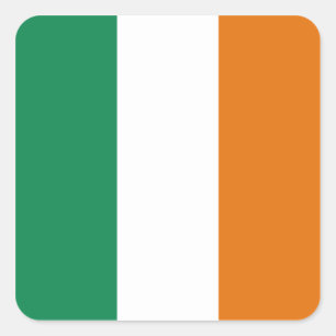 Carré Sticker du drapeau irlandais