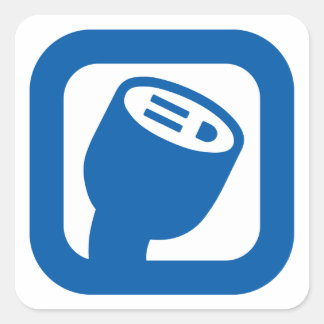 Carré Sticker du logo PlugShare