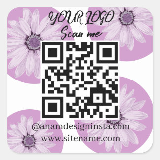 Carré Sticker du scanner de code QR