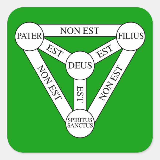 Carré Sticker du Scutum Fidei/Bouclier de la Trinité (Devant)