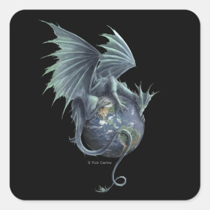Carré Sticker Earth Dragon