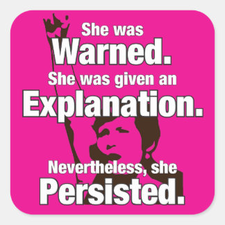 Carré Sticker "Elle Persistait"
