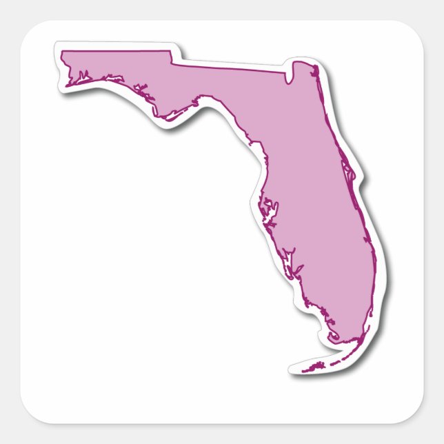 Carré Sticker en ligne de Floride (Devant)