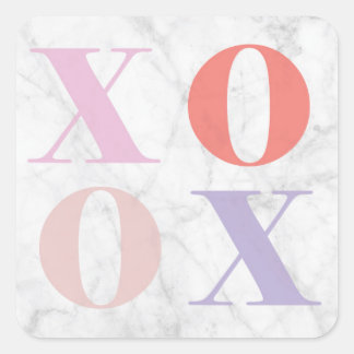 Carré Sticker en marbre XOXO