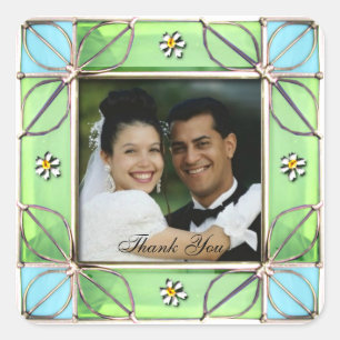 Carré Sticker en Merci de cadre photo mariage