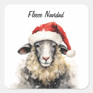 Carré Sticker en mouton de Noël Fleece Navidad