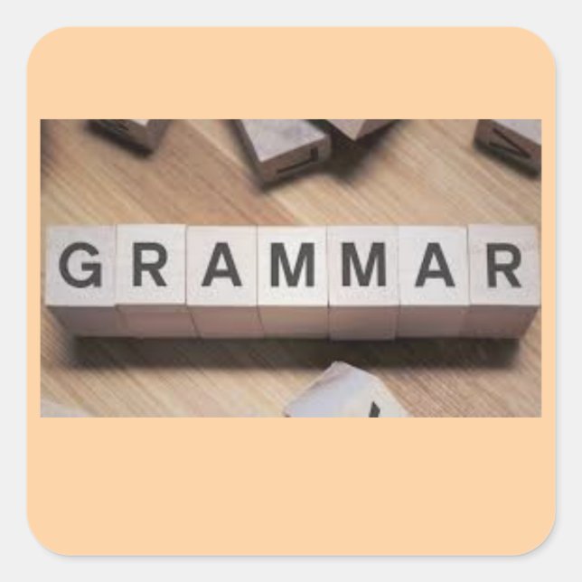 Carré Sticker en tuiles de grammaire (Devant)
