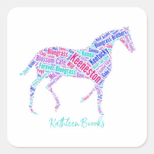 Carré Sticker en vinyle Keeneston Horse