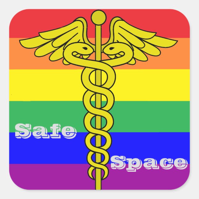 Carré Sticker espace sécurisé LGBTQ (Devant)