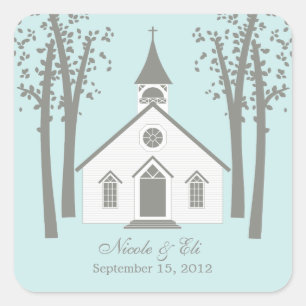 Carré Sticker Faveur Chapelle Whimsical