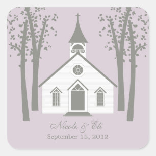 Carré Sticker Faveur Chapelle Whimsical