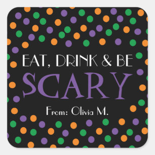 Carré Sticker Favour Halloween ou Treat