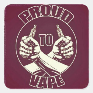 Carré Sticker "Fière de Vape"