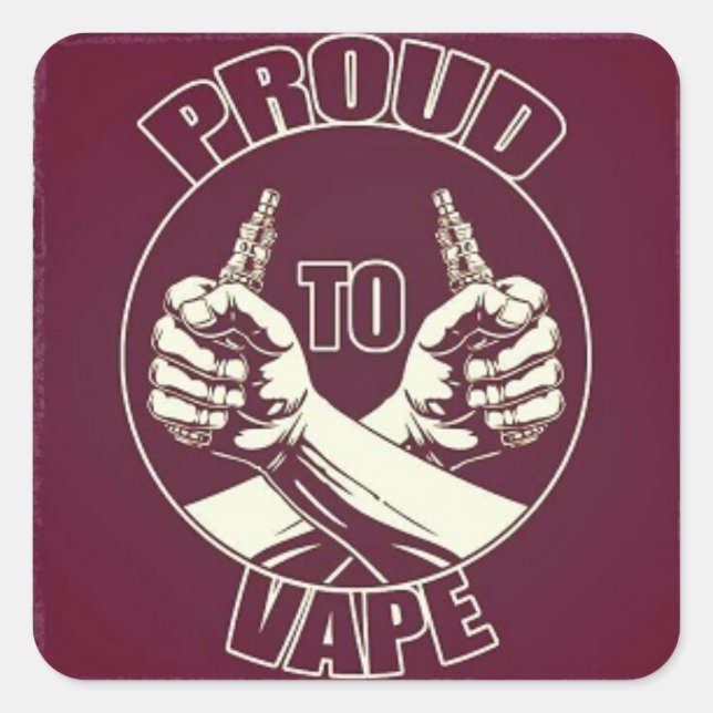 Carré Sticker "Fière de Vape" (Devant)