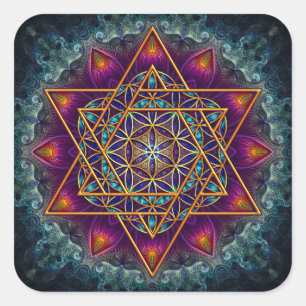 Carré Sticker Flower of Life - Design ORIGINAL par Lilya