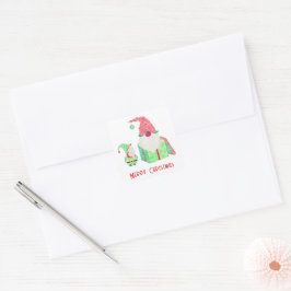 Carré Sticker Gnome Holiday