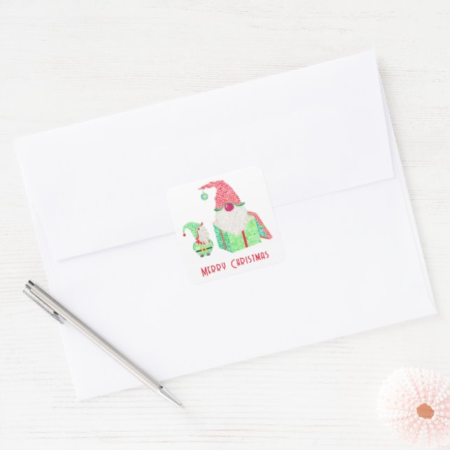 Carré Sticker Gnome Holiday (Enveloppe)