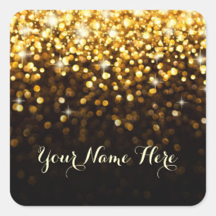 Carré Sticker Gold Black Hollywood Glitz Glam Place