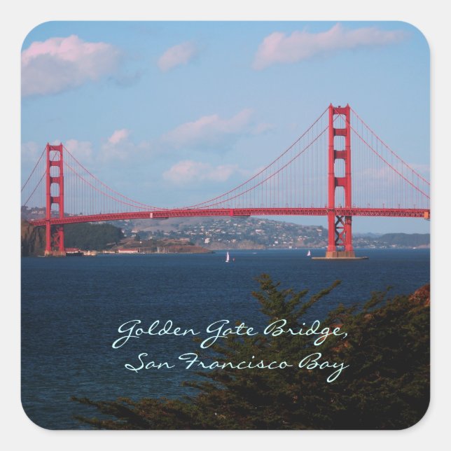 Carré Sticker Golden Gate Bridge (Devant)