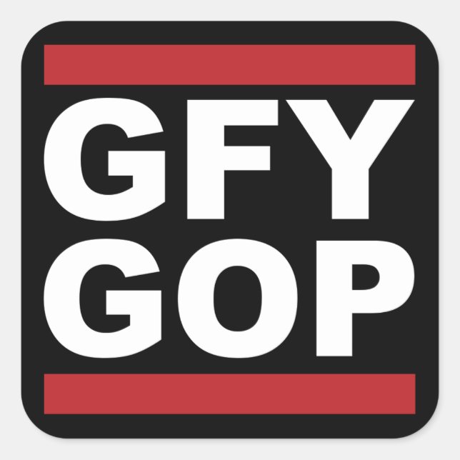 Carré Sticker GOP GFY (Devant)