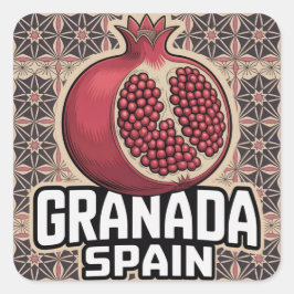 Carré Sticker Grenade Espagne grenade