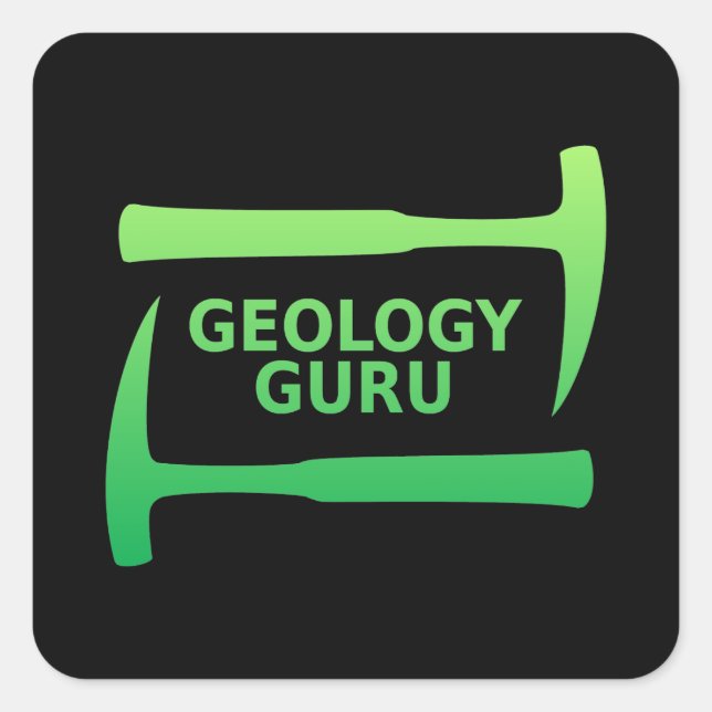 Carré Sticker Guru de géologie (Devant)