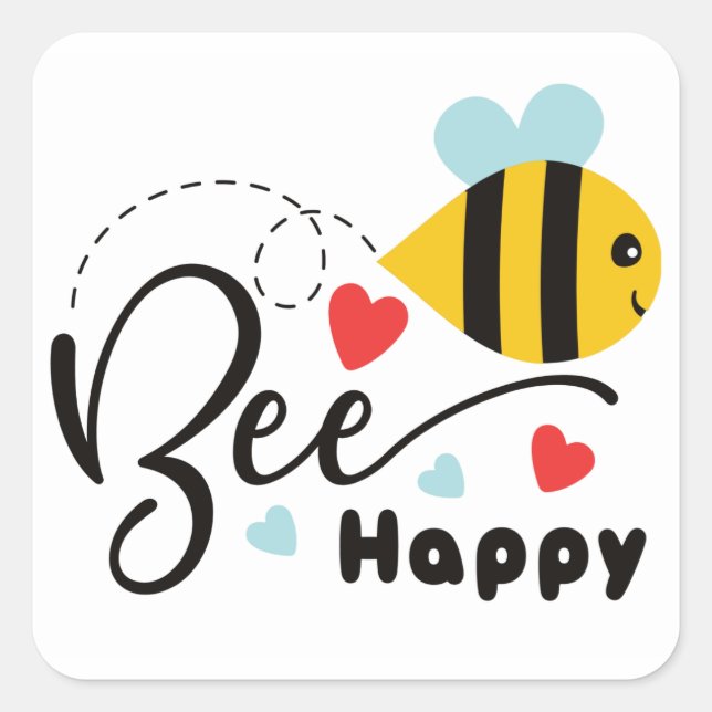 Carré Sticker Happy (Devant)