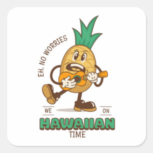 Carré Sticker Hawaiian Time Chill