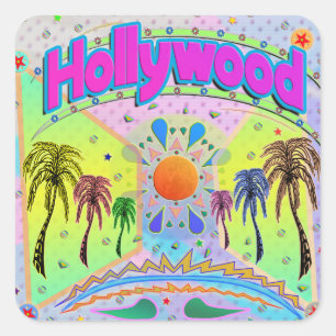 Carré Sticker Hollywood calme désir