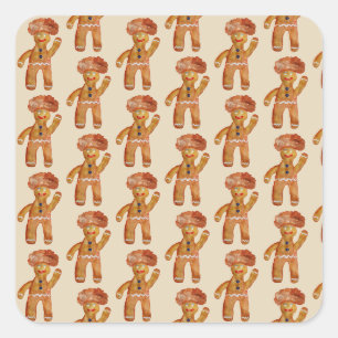 Carré Sticker Homme en pain d'épices