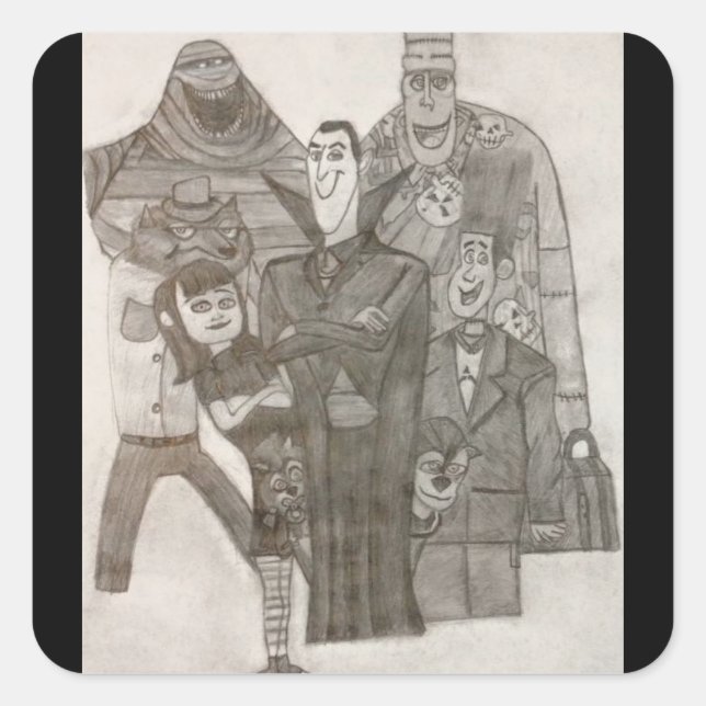 Carré Sticker Hotel Transylvania (Devant)