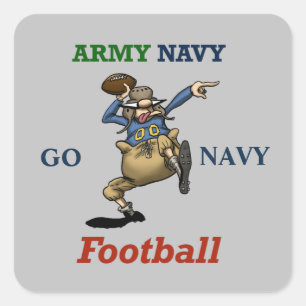 Carré Sticker Humour de football de la Marine de l'Armée