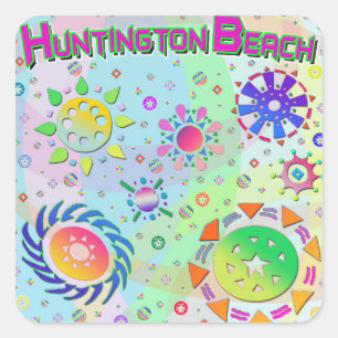 Carré Sticker Huntington Beach Seven Suns & Energy
