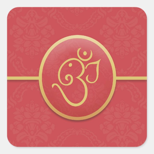Carré Sticker indien Ganesh (Devant)