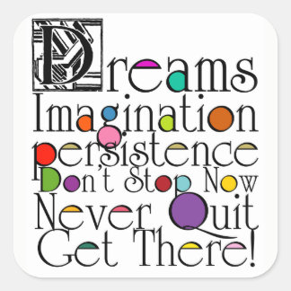 Carré Sticker Inspiration Dreams Imagination