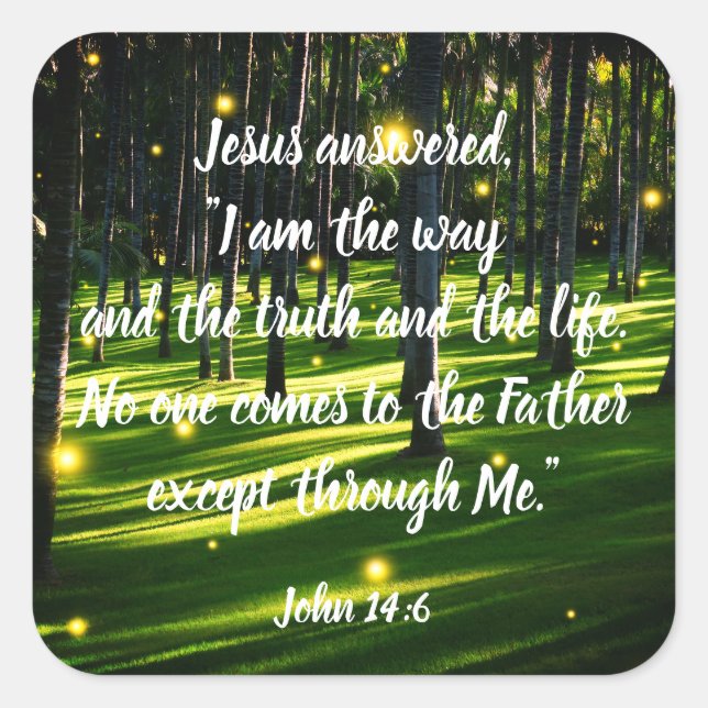 Carré Sticker Inspirationnel Christian Scripture (Devant)