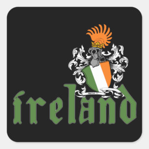 Carré Sticker Irlande Shield