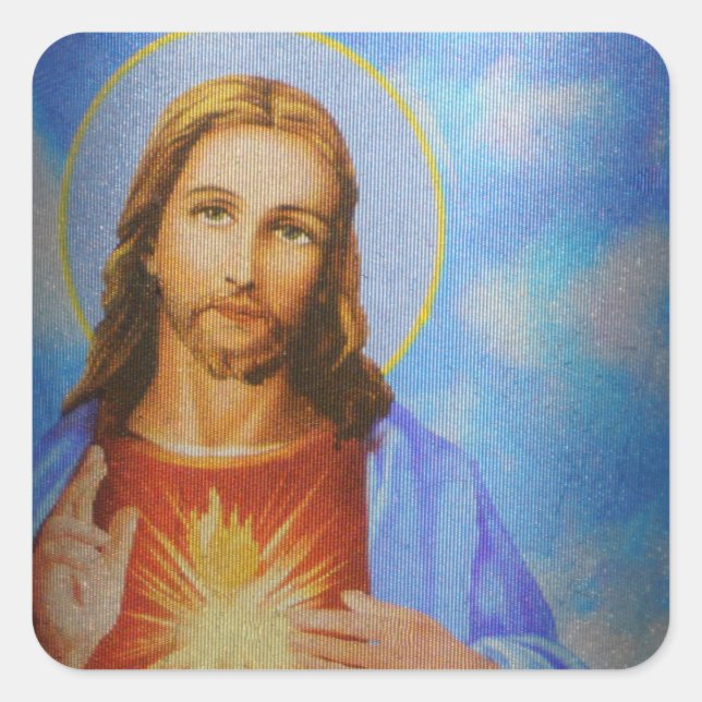 Carré sticker Jésus (Devant)
