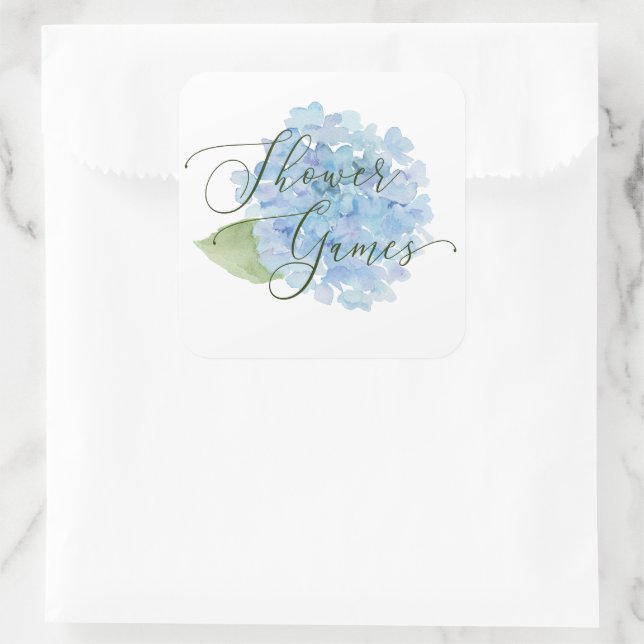 Carré Sticker Jeux de douche Blue Hydrangea (Sac)