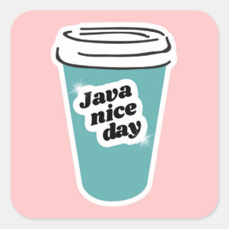 Carré Sticker Jour Joyeux Java