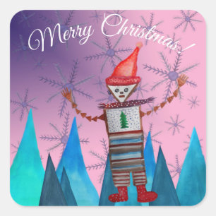 Carré Sticker Joyeux Noël