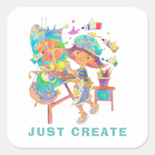 Carré Sticker "JUST CREATE"