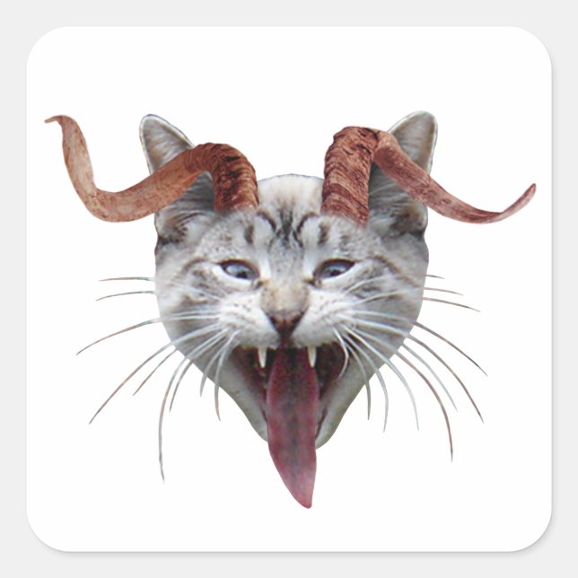 Carré Sticker Krampus Cat (Devant)