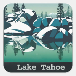 Carré Sticker Lake Tahoe