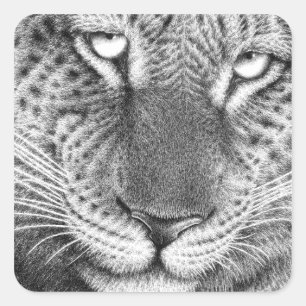 Carré Sticker Leopard