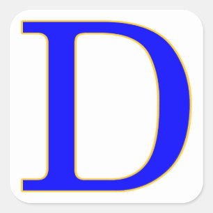 Carré Sticker Lettre Bleue D