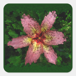 Carré Sticker Lily Flower