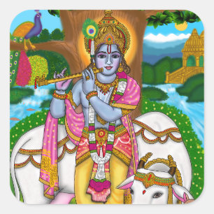Carré Sticker Lord Krishna