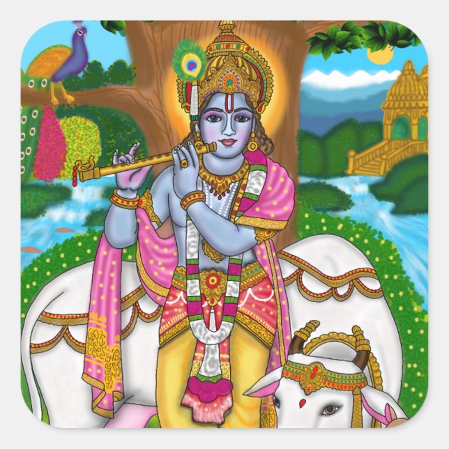 Carré Sticker Lord Krishna (Devant)