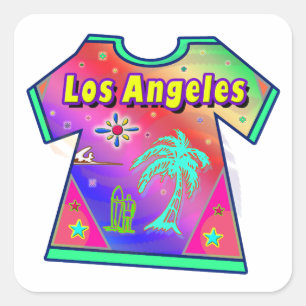 Carré Sticker "Los Angeles Vivid 3"